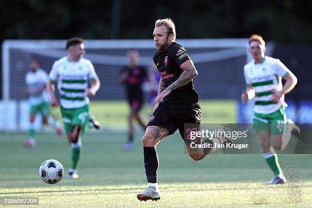 Tymoteusz Puchacz of Sabah FK controls the ball during the UEFA Champions League 2026/27 First Qualifying Round second leg match between The New...