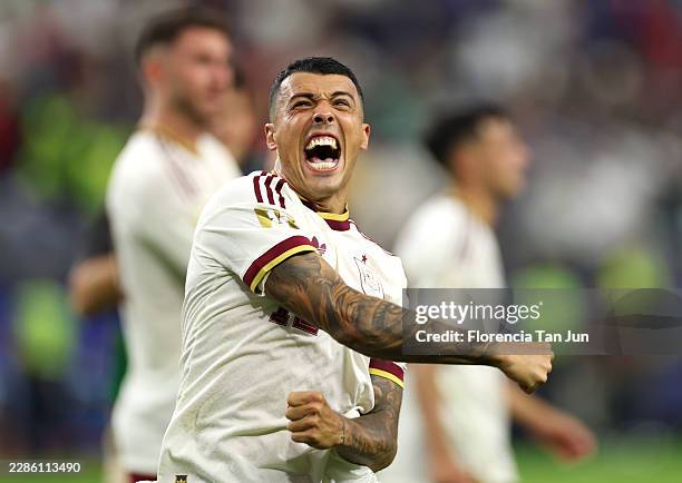 Pedro Porro of Spain celebrates after the 2-0 victory during the FIFA World Cup 2026 Semi Final match between France and Spain at Dallas Stadium on...