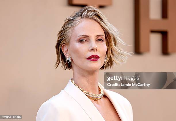 Charlize Theron attends "The Odyssey" New York Premiere at AMC Lincoln Square Theater on July 14, 2026 in New York City.