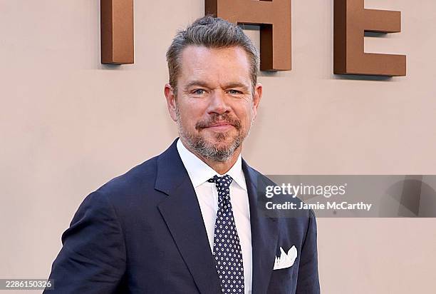 Matt Damon attends "The Odyssey" New York Premiere at AMC Lincoln Square Theater on July 14, 2026 in New York City.