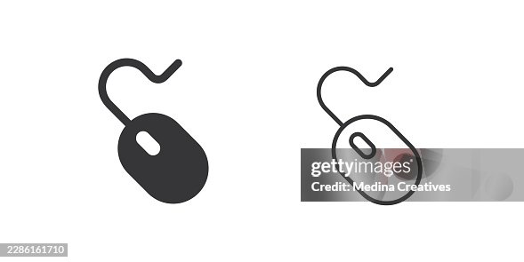 Computer Mouse Icons. Glyph solid and line series icon. Computer Mouse Icons. Glyph solid and line series icon.