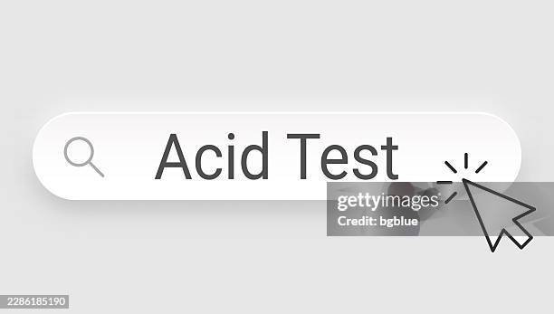 acid test - search bar with cursor on blank background - checking boxes stock illustrations