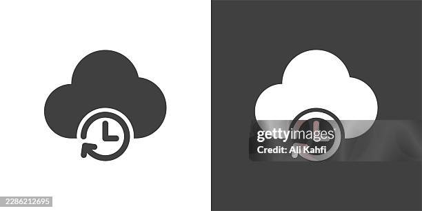 backup glyph solid icon. solid icon that can be applied anywhere, simple, pixel perfect and modern style. - information resources stock illustrations