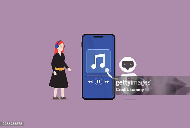 ai music generator - portable generator stock illustrations