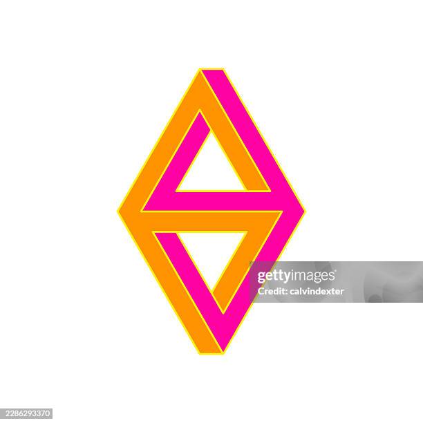 impossible geometric shape design - infinity symbol editable stock illustrations