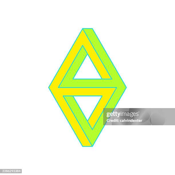 impossible geometric shape design - infinity symbol editable stock illustrations