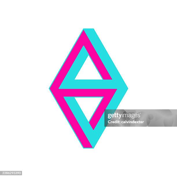impossible geometric shape design - infinity symbol editable stock illustrations