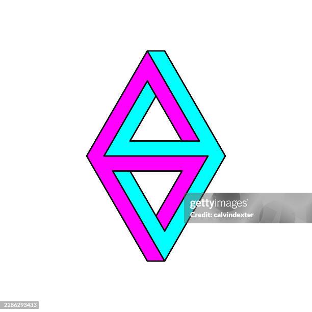 impossible geometric shape design - infinity symbol editable stock illustrations
