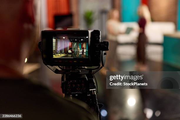 television filming in a studio! - tv program stock pictures, royalty-free photos & images