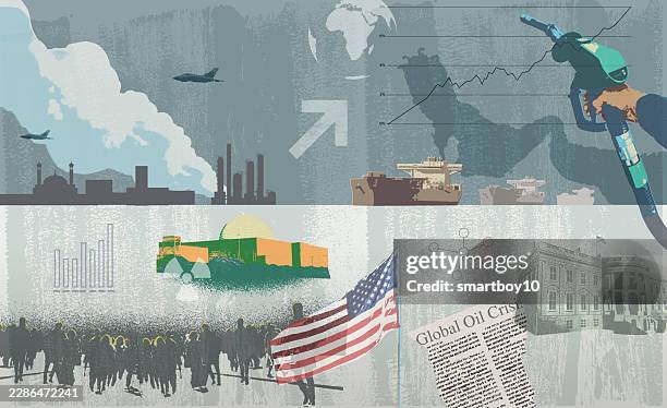 us and iran conflict concept - us air force stock illustrations