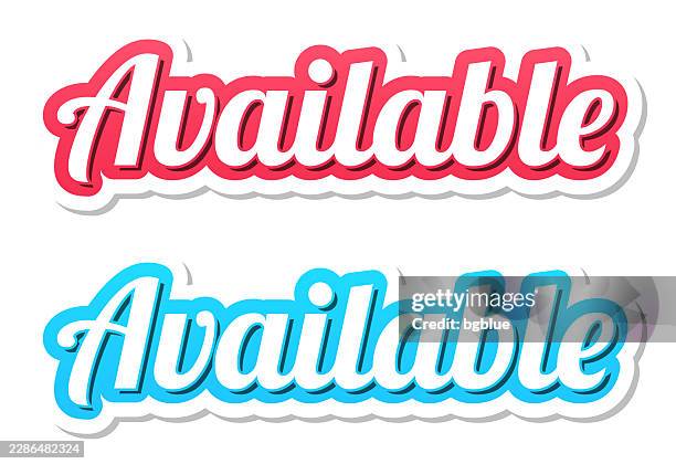 available - 3d text in red and blue on white background - possible stock illustrations