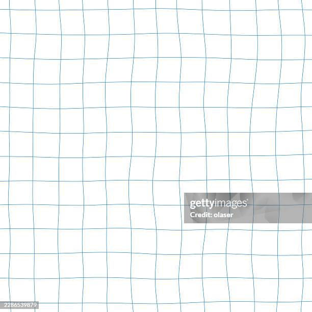blue hand drawn uneven grid paper - graph paper background stock illustrations