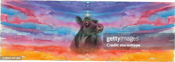 cow at peace - ground beef stock illustrations