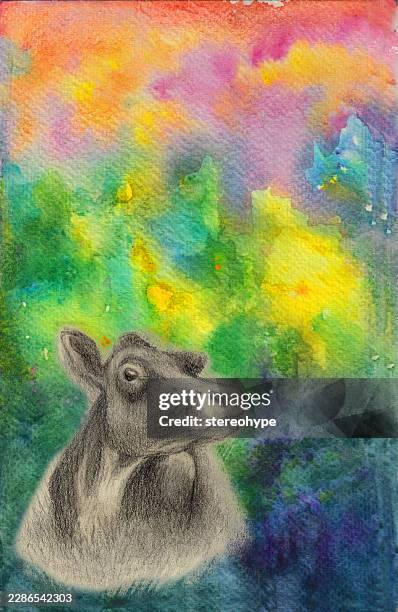 resting cow - ground beef stock illustrations