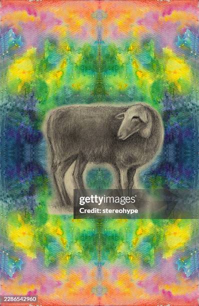 galactic sheep - leather texture background stock illustrations