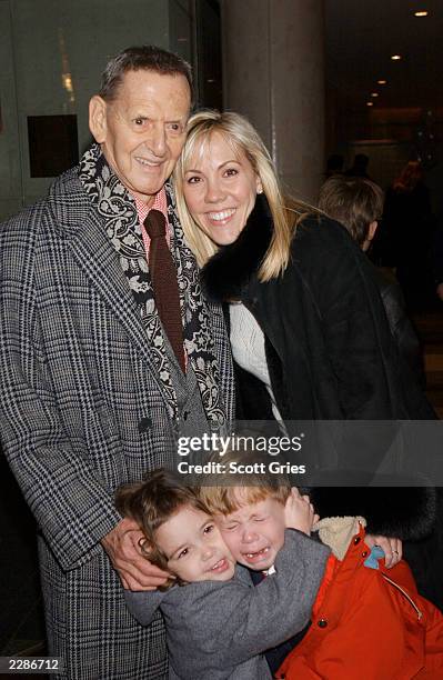 Tony Randall with his wife Heather and their children Julia and Jefferson during the party at the Rockefeller Center ice rink for the World Premiere...