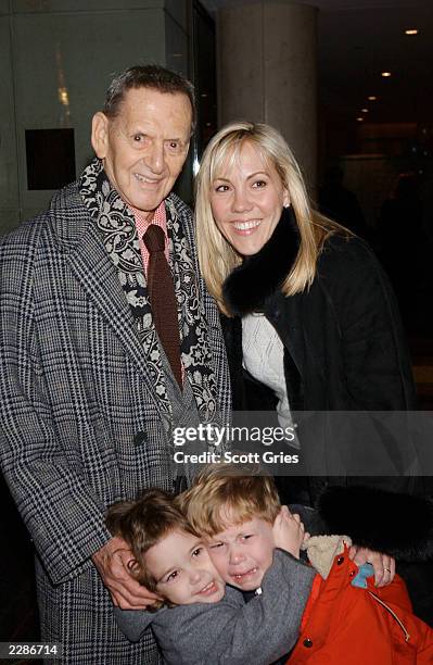 Tony Randall with his wife Heather and their children Julia and Jefferson during the party at the Rockefeller Center ice rink for the World Premiere...