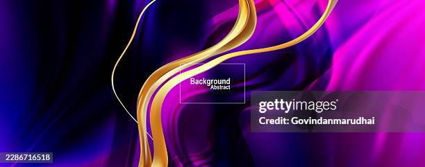 red, blue, purple, yellow flow abstract background. - purple gold background stock illustrations