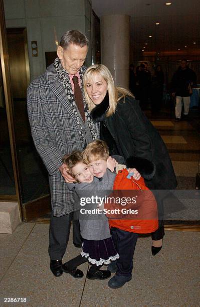 Tony Randall with his wife Heather and their children Julia and Jefferson during the party at the Rockefeller Center ice rink for the World Premiere...