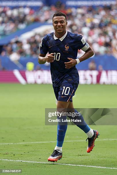 Kylian Mbappe of France looks on during the FIFA World Cup 2026 Bronze Medal match between France and England at Miami Stadium on July 18, 2026 in...