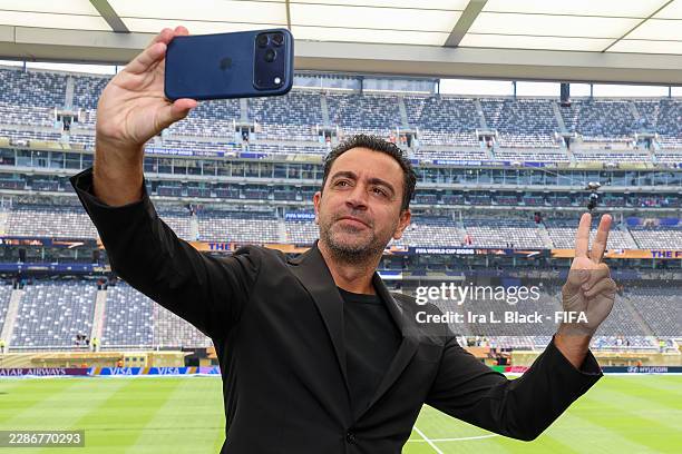 Xavi attends the FIFA World Cup 2026 Final match between Spain and Argentina at New York New Jersey Stadium on July 19, 2026 in East Rutherford, New...