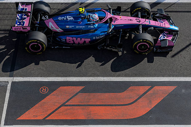 Franco Colapinto of Argentina and the BWT Alpine F1 Team drives during practice sessions at the Formula 1 AWS Hungarian Grand Prix on July 24, 2026...