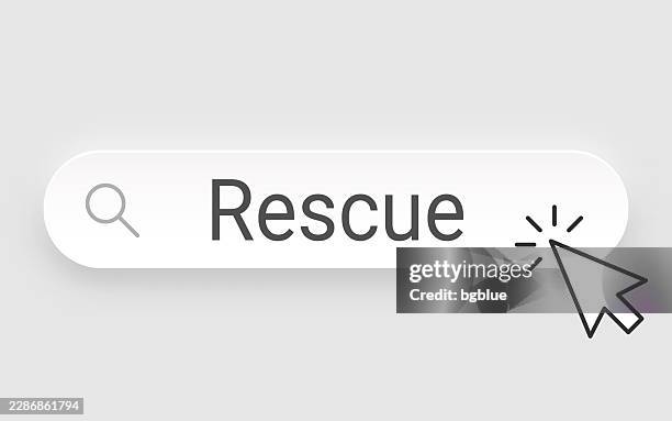 rescue - search bar with cursor on blank background - cpr stock illustrations