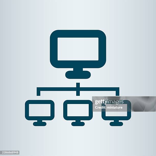computer network icon - server lights stock illustrations