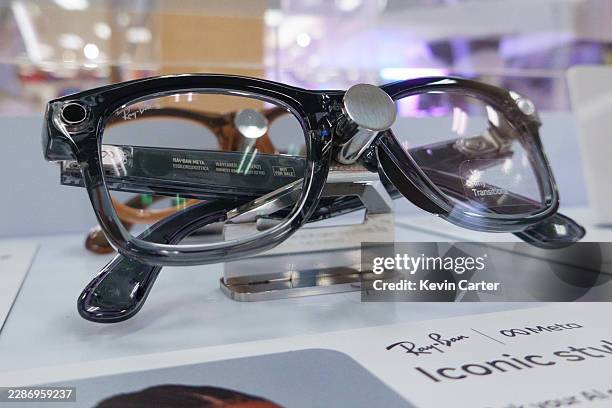 Ray-Ban Meta glasses for sale are displayed at a Target store on July 22, 2026 in Washington, DC.