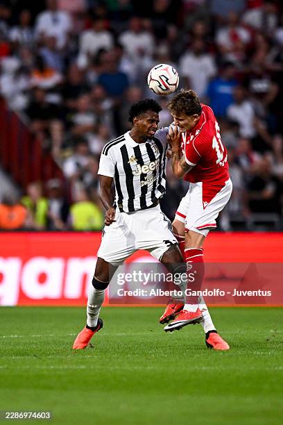 Juan Cabal of Juventus during the pre-season friendly match between Standard de Liege and Juventus at Stade Maurice Dufrasne on July 25, 2026 in...
