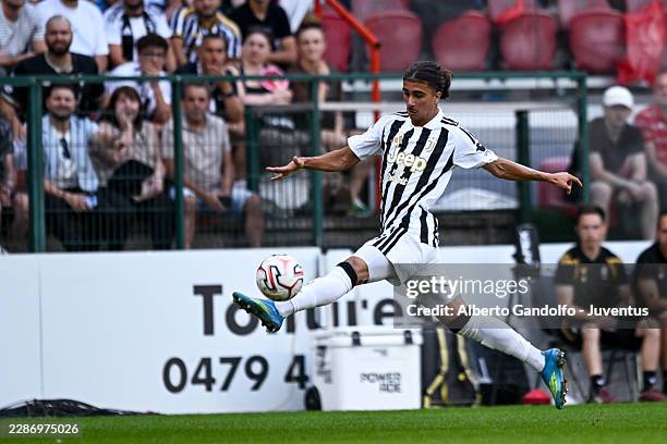 Adin Licina of Juventus during the pre-season friendly match between Standard de Liege and Juventus at Stade Maurice Dufrasne on July 25, 2026 in...