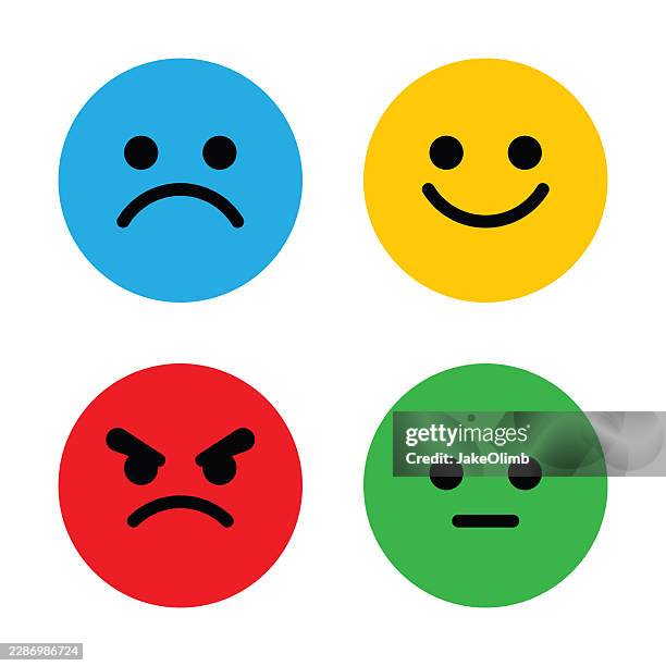 emoji icon set - anthropomorphic stock illustrations