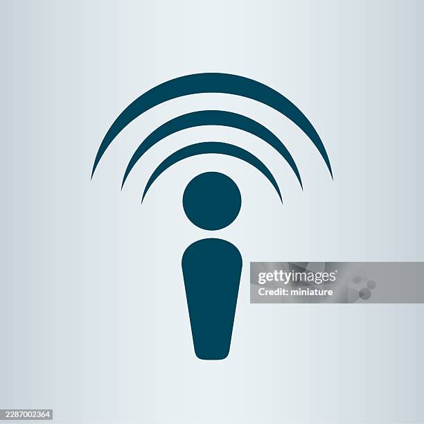 antenna icon - cell tower stock illustrations