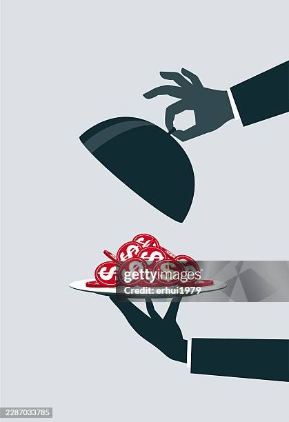 wealth reveal - copper plate stock illustrations