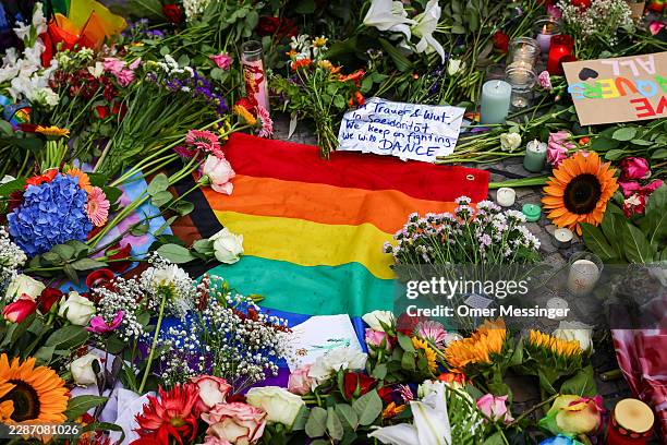 People gather at Pariser Platz in front of the Brandenburg Gate in a memorial demonstration following the alleged attack carried out last night at...