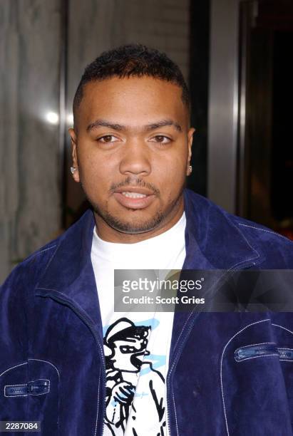 Rapper/producer Timbaland arrives at the premiere of "30 Years To Life" at the Beekman Theater in New York City. 3/27/02 Photo by Scott Gries/Getty...