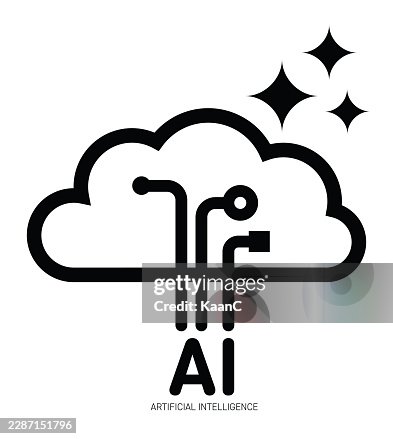 Artificial Intelligence Cloud Computing Icon Artificial Intelligence Cloud Computing Icon