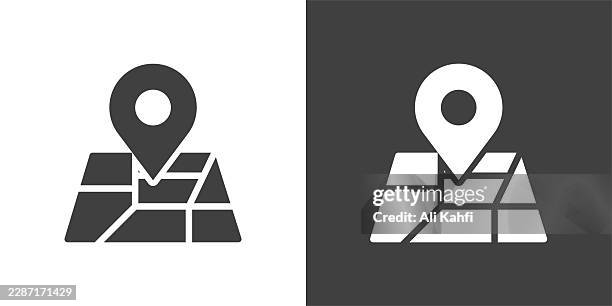 map pin glyph solid icon. solid icon that can be applied anywhere, simple, pixel perfect and modern style. - map pointer stock illustrations