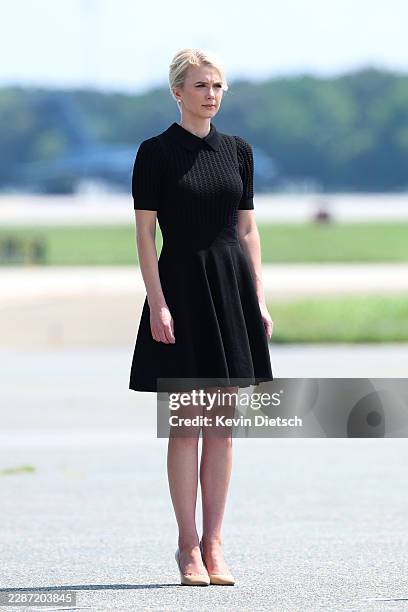 Executive assistant to U.S. President Donald Trump Natalie Harp attends a dignified transfer at Dover Air Force Base on July 22, 2026 in Dover,...