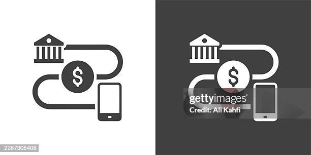 online transfer glyph solid icon. solid icon that can be applied anywhere, simple, pixel perfect and modern style. - money transfer stock illustrations