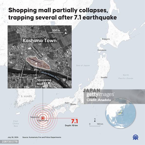 Shopping mall partially collapses, trapping several after 7.1 earthquake Shopping mall partially collapses, trapping several after 7.1 earthquake