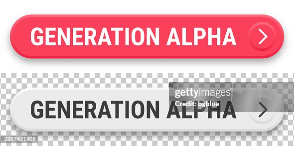 Generation Alpha - 3D click web buttons on blank background Generation Alpha - 3D click web buttons on blank background