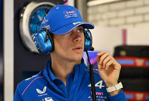 Franco Colapinto of Argentina and Alpine F1 looks on in the garage prior to final practice ahead of the F1 Grand Prix of Hungary at Hungaroring on...