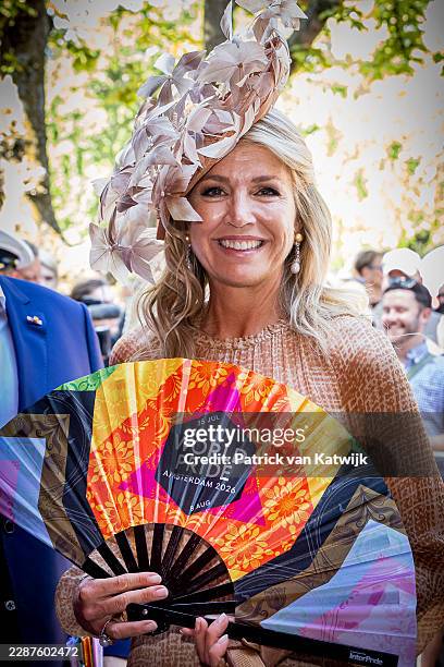 Queen Maxima of The Netherlands opens World Pride in the Vondepark on July 25, 2026 in Amsterdam, Netherlands. WorldPride is an international event...