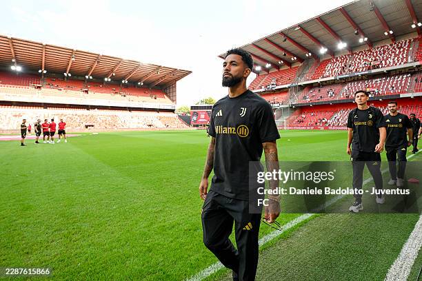 Douglas Luiz of Juventus during the pre-season friendly match between Standard de Liege and Juventus at Stade Maurice Dufrasne on July 25, 2026 in...