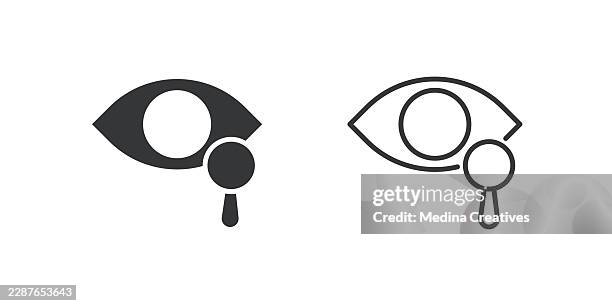 visual inspection icons. glyph solid and line series icon. - check engine vector stock illustrations