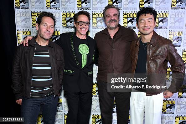 David William Rudd Paul Rudd, Robert Downey Jr., David Harbour and Simu Liu attend the ...