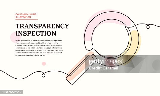 Transparency Continuous Line Illustration Transparency Continuous Line Illustration