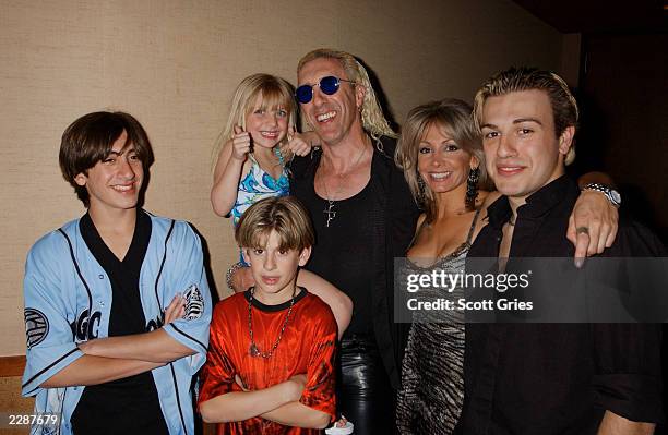 Dee Snider with his family; sons Shane an Cody, daughter Cheyenne, wife Suzette, and son Jesse Blaze at a special screening of "Warning: Parental...