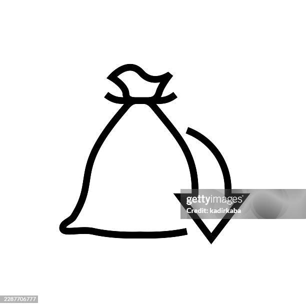 low waste line icon - reduce plastic stock illustrations